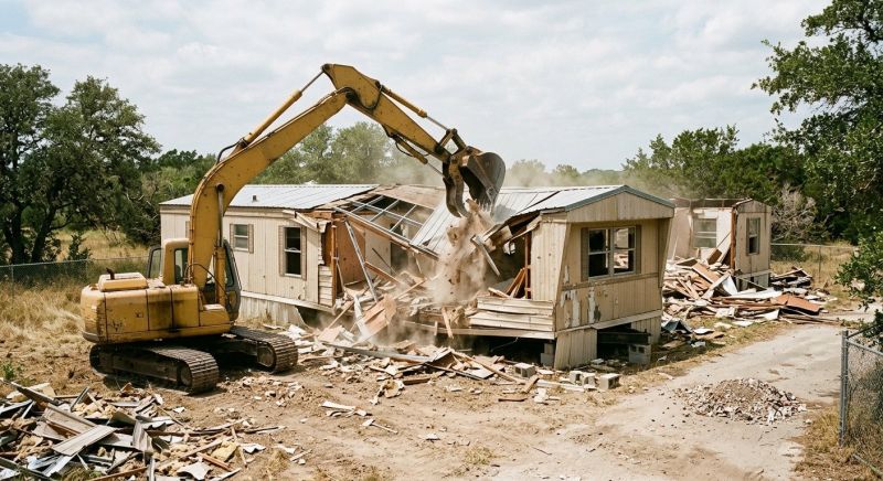 Double Wide Demolition in Katy, TX