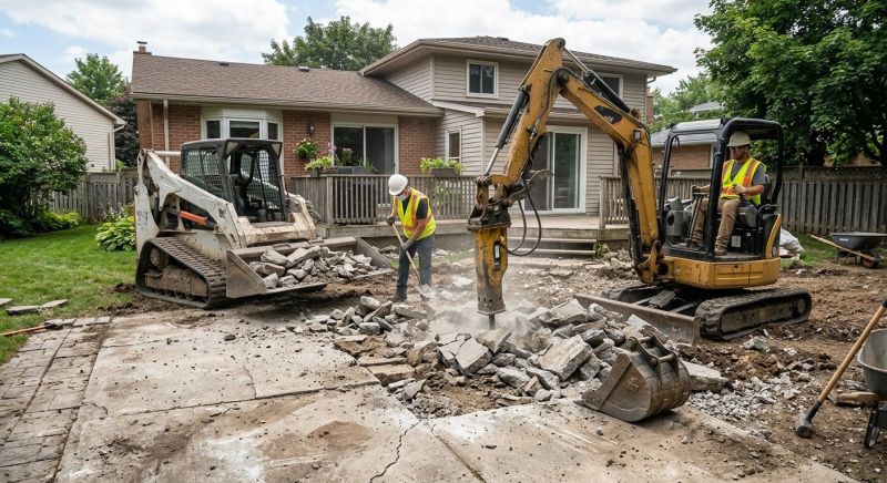 Patio Slab Demolition in Bergen County, NJ